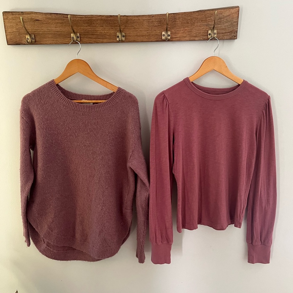 UpWest sweater and long sleeves shirt bundle, women’s small